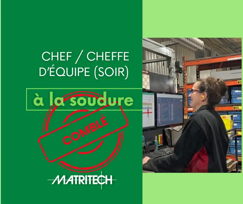 Chef / cheffe d&#39;&#233;quipe &#224; la soudure (soir)